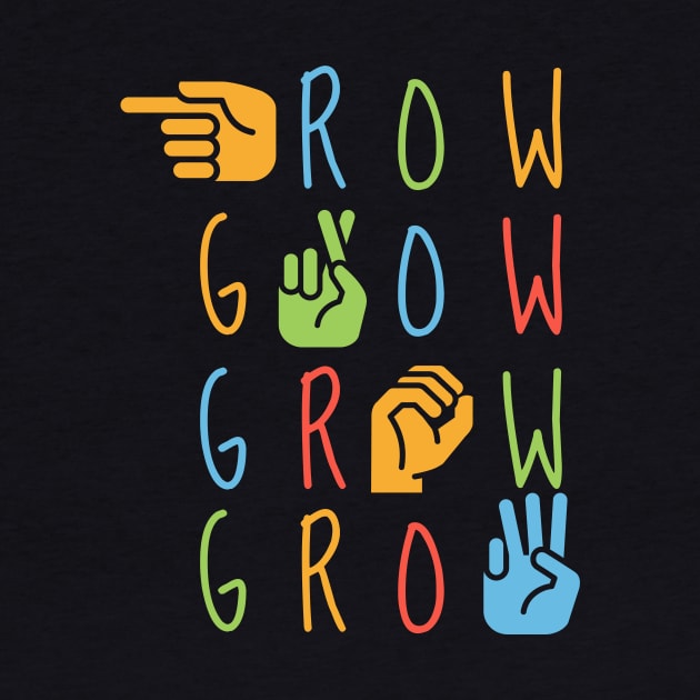 ASL Grow- American Sign Language Alphabet by Sweet Sign Language